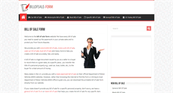 Desktop Screenshot of billofsale-form.com